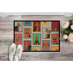 Black Tan Yorkie <b>Doormat</b> Non-Slip <b>Washable</b> Low Pile 24H X 36W Indoor Outdoor Entryway Rug for Front Door - Product Image 2