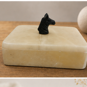 White Marble Cremation Urn <b>Keepsake</b> <b>Box</b> Leaf Knob Memorial Ashes Container for Home Display - Product Image 5