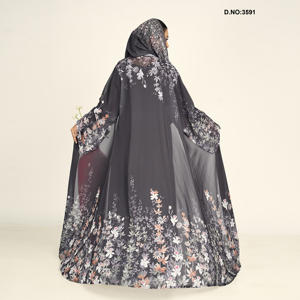 Abaya légère et élégante à manches longues, idéale pour l'été, design modeste, disponible en gros à prix d'usine - Product Image 2