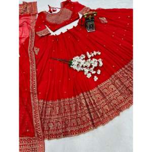 Ropa y accesorios musulmanes tradicionales de diseñador Hermoso trabajo de bordado Lehenga Choli - Product Image 1
