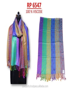 2024 Stylish Newest Custom Printed 100% Viscose Jacquard Color Blocked Design Sustainable Other <b>Scarves</b> Shawl Hijab <b>for</b> <b>Women</b> - Product Image 4