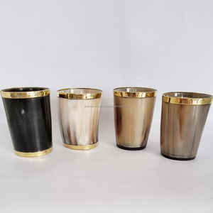 Personalizado exquisito Vintage oso bebiendo Koi taza hecha a mano cuerno Natural corto antiguo tallado estilo Animal negocio perfecto - Product Image 4