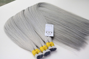 Extensions de cheveux naturels Super Double Drawn, cheveux vietnamiens bruts, teints, double trame, en vrac, du Vietnam - Product Image 2