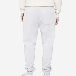 <b>Men's</b> <b>White</b> Cotton Sweatpants Elastic Waist Drawstring Casual Joggers Autumn Wear Side Pockets Breathable Midweight Knitted - Product Image 2