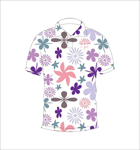 Men’s <b>White</b> Floral Print <b>Polo</b> Shirt Casual Summer Short Sleeve Fashion Golf Shirt - Product Image 1