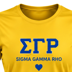 T-shirt de sport personnalisé SGRHO pour femme, col rond, Sigma Gamma Rho, sororité grecque, entraînement, fitness, vente en gros - Product Image 3