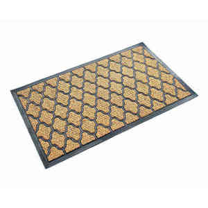 Tapis en fibre de coco à dos en caoutchouc, lavables, motif puzzle, pour usage extérieur, hôtelier et domestique - Product Image 1