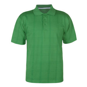 เสื้อโปโลแขนสั้นสีเขียวเข้มสำหรับผู้ชาย สีพื้น ปกติดกระดุม ทรงปกติ ผ้าทอ - Product Image 5