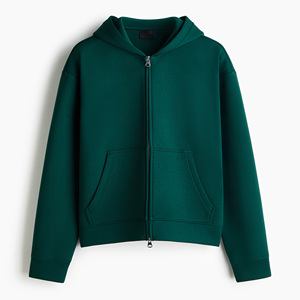 Sudadera con capucha de lujo con cremallera, 360 g/m², de jersey, corte regular, personalizada, oversize, lisa, estilo boxy, para hombre, otoño, bordada, impermeable, lavada - Product Image 5