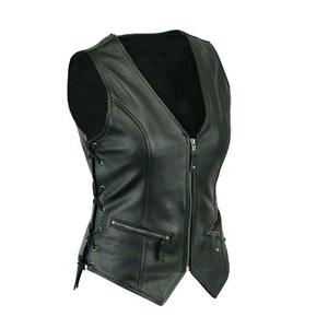 Gilet de sécurité en cuir personnalisé pour moto pour hommes - Gilet de course professionnel pour la conduite, grande taille, imperméable et coupe-vent, fabriqué au Pakistan - Product Image 5