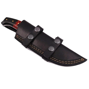 Couteau de chasse à lame fixe en acier Damas fait main sur mesure, manche en bois rouge et noir, LEGACY BLADES, qualité industrielle, pour l'extérieur - Product Image 4