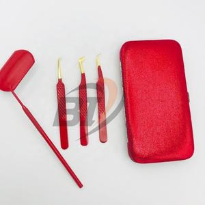 Pinzas de extensión de pestañas de volumen profesional etiqueta personalizada oro rosa Acero sostenible punta puntiaguda herramienta de belleza inoxidable - Product Image 6