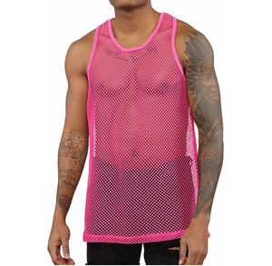 Débardeurs de sport respirants pour hommes avec logo personnalisé, maillots de corps en maille, sous-vêtements d'été, gilets de sport 100 % coton à séchage rapide - Product Image 3