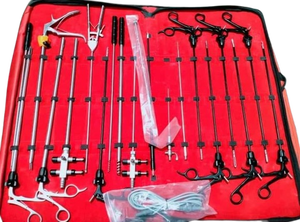 Ensemble d'instruments chirurgicaux laparoscopiques réutilisables de qualité supérieure avec trocars, ciseaux, pinces, porte-aiguilles et kit d'équipement endoscopique - Product Image 6