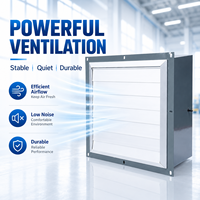 Ventilateur d'extraction axial industriel carré avec volet automatique pour serre et bâtiment avicole