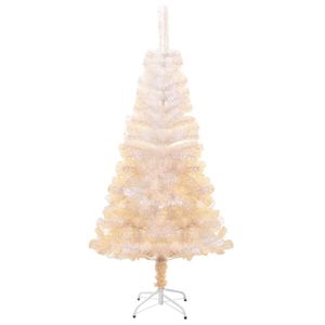 5 ft bianco PVC albero di natale artificiale con punte iridescenti - Product Image 2