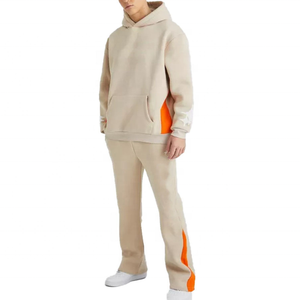 Chándal acampanado de alta calidad, ropa de calle con logotipo personalizado, sudaderas con capucha lisas de manga larga, chándal acampanado para hombres, chándales para hombres, 2 piezas - Product Image 1