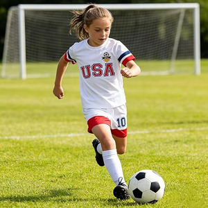 Nuevos Uniformes de Fútbol para Niños, Conjuntos de Camisetas de Fútbol para Niños y Niñas, Blancas, Rojas y Azules Sublimadas, Traje Deportivo - Product Image 3