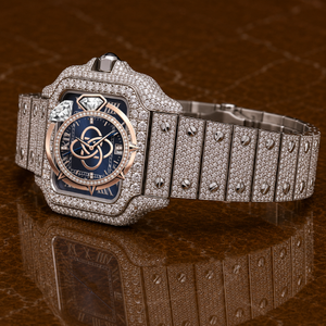 Reloj de Lujo con Diamantes Moissanite para Hombre, Reloj de Pulsera de Acero Inoxidable - Product Image 3