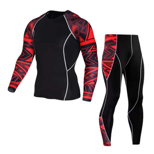 MMA Kickboxing BJJ Rashguard T-<b>Shirts</b> Spandex/Nylon Quick Dry Short Sleeve Front Logo Fitness Wear <b>Boxing</b> Set - Product Image 2