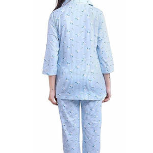 Ensemble de vêtements de nuit en coton et soie satinée pour femmes, 2 pièces, velours de haute qualité, décontracté, automne-printemps, robe de nuit, vêtements de maison - Product Image 2