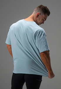 T-shirt de sport ample et décontracté pour homme, manches courtes, en coton, idéal pour la course, la musculation et l'entraînement estival - Product Image 2