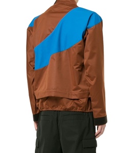 Bloc de couleur hommes léger Nylon coupe-vent veste respirant Gym Fitness coupe-vent à capuche col broderie grande taille course - Product Image 2