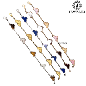 Bracelet de luxe unisexe Jewelux plaqué or 22 carats avec diamants taille brillant ronds et micro-incrustations géométriques – Meilleur prix - Product Image 3