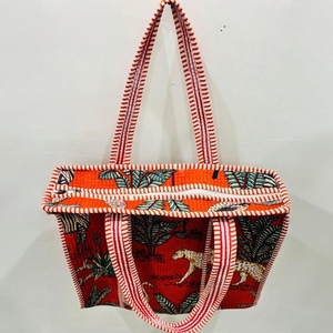 Bolsa de Mano de Lona de Algodón con Estampado Animal, Impresa a Mano, de Gran Capacidad, con Correa Ajustable para el Hombro, para Compras, Viajes y Uso Diario - Product Image 6