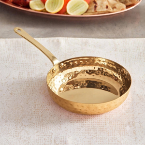 Cast Iron Handle Brass Metal Fry <b>Pan</b> Silver And Gold Polish For Home Kitchen Cookware Stovetop Cooking <b>Pan</b> Frying <b>Pan</b> - Product Image 6