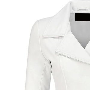 Nuevas Chaquetas Blancas para Mujer con Logotipo Personalizado RTS, Chaqueta Vintage de Invierno, Chaqueta Clásica de Cuero Genuino, Chaqueta Bomber, Ropa Urbana - Product Image 6