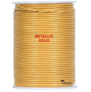 สายหนังแท้ทรงกลมคุณภาพสูงสำหรับงานหัตถกรรมสร้อยข้อมือสร้อยคอและพวงกุญแจแบบ DIY มีความยาวเป็นจำนวนมากหรือตามสั่ง - Product Image 3