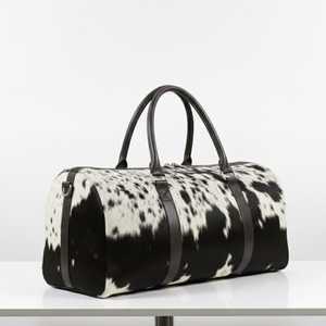 กระเป๋าเดินทางหนังวัวแท้สไตล์วินเทจ  กระเป๋าถือแบบดัฟเฟิลสำหรับวันหยุดสุดสัปดาห์  กระเป๋าเดินทางขึ้นเครื่อง  รับผลิตแบรนด์ส่วนตัว  รุ่น LHTB-0082 - Product Image 3