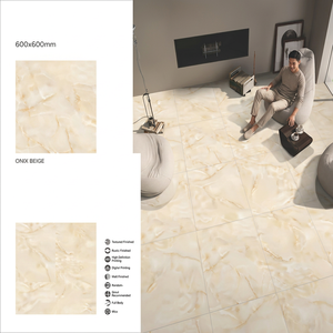 กระเบื้องพอร์ซเลนเคลือบดิจิตอล Paris Collection ขนาด 600x600 มม. ลายหินอ่อนเงา สำหรับปูพื้น พร้อมรับประกัน 4 ปี และความหนา 10 มม. - Product Image 4