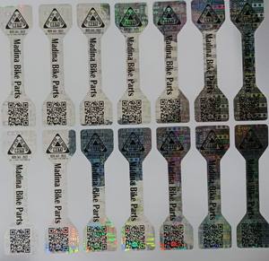 Autocollant holographique en PET argenté, écologique, durable, imperméable, anti-contrefaçon, impression thermique, étiquette d'emballage - Product Image 1