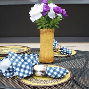 Ensemble d'anneaux de serviette de luxe faits à la main en corne de buffle, porte-serviettes en corne de taureau naturelle et biologique pour table de mariage et dîner - Product Image 2