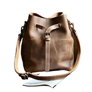 Bolso de mano de cuero genuino Retro de gama alta para mujer, cadenas geométricas, gran capacidad diaria, bandolera de mano con cremallera - Product Image 1
