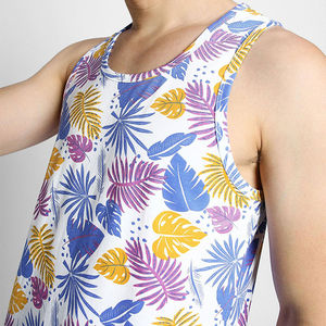 เสื้อกล้ามแห้งเร็วแบบกำหนดเอง พิมพ์ลายแบบ Dye Sublimation ทั้งตัว เสื้อกล้ามผู้ชายสำหรับฤดูร้อน ฟิตเนส ยิม เสื้อกล้ามออกกำลังกายสำหรับผู้ชาย เสื้อกล้ามฟิตเนส - Product Image 6