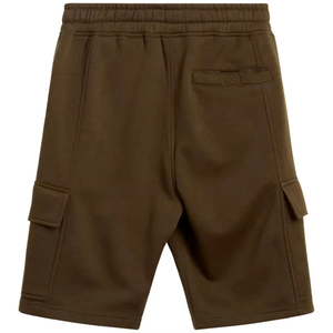 Shorts cargo marron uni pour homme, taille mi-haute, élastique, respirant, en coton, style décontracté avec poches - Product Image 2