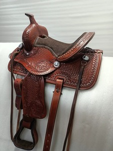 Selle de cheval en cuir classique de qualité supérieure avec doublure en tissu pour le saut d'obstacles, l'équitation en ranch et sur sentier - Vente en gros - Product Image 1