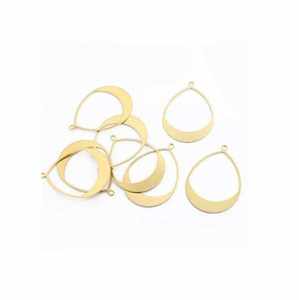 Pendientes Jhumkas de Latón Pulido Modernos para Mujer, Pendientes Hechos a Mano para Regalo de Boda - Product Image 3