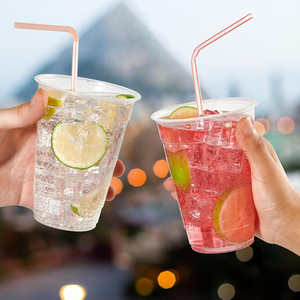 Gobelets en plastique transparent biodégradable de 16 oz, anti-fuite, jetables, sans BPA, pour boissons froides, eau, jus, soda, café glacé - Product Image 2