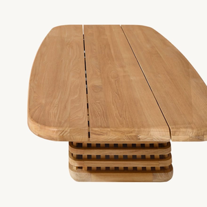 Mesa de Centro Moderna de Madera de Teca para Exteriores, Mesa de Patio de Madera, Muebles de Jardín de Lujo para Resorts, Mesa Central de Madera Sólida - Product Image 3