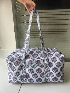Vintage Quilted Cotton Duffle <b>Bag</b> Luxury Large <b>Weekend</b> Travel <b>Bag</b> for Clothes Storage <b>Men</b> Women Travel <b>Bag</b> Christmas Gift - Product Image 4