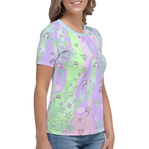 Camiseta de Verano para Mujer, Personalizada, al por Mayor, de Primera Calidad, Ecológica, con Estampado por Sublimación, Servicio OEM, Corte Regular - Product Image 4