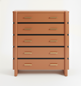 <b>5</b>-drawer Modern Eco-Friendly Chest Mango Wood Bed <b>Frame</b> Bedroom Indoor Factory Direct Wholesale Home Furniture Premium Quality - Product Image 1