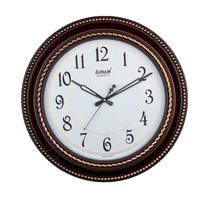 Jam Dinding Kayu Bulat Sonam Desain Tradisional Analog Quartz Untuk Ruang Tamu Buatan India