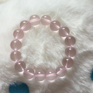 Natural Star Rose Quartz <b>Bracelet</b> Mozambique Pink Crystal Beaded Healing <b>Stone</b> Jewelry Gift For Women Minimalist - Product Image 1