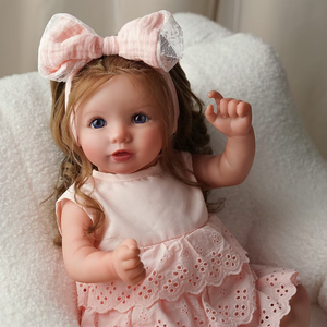 Poupées Reborn souriantes Babeside prêtes à être expédiées, Dara, 20 pouces, petite fille, cheveux longs bruns, expédition sous 3 à 7 jours - Product Image 1