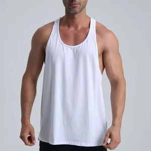 Débardeur de Performance pour Hommes en Gros, 100% Coton, Col Rond, Anti-Transpiration, pour Entraînement en Salle de Sport, Léger, Vêtement de Fitness, Sport d'Été - Product Image 4